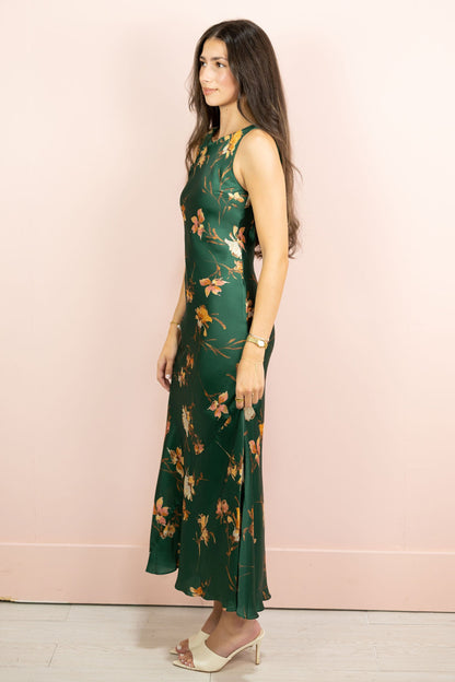 Kenzie Floral Satin Maxi Dress