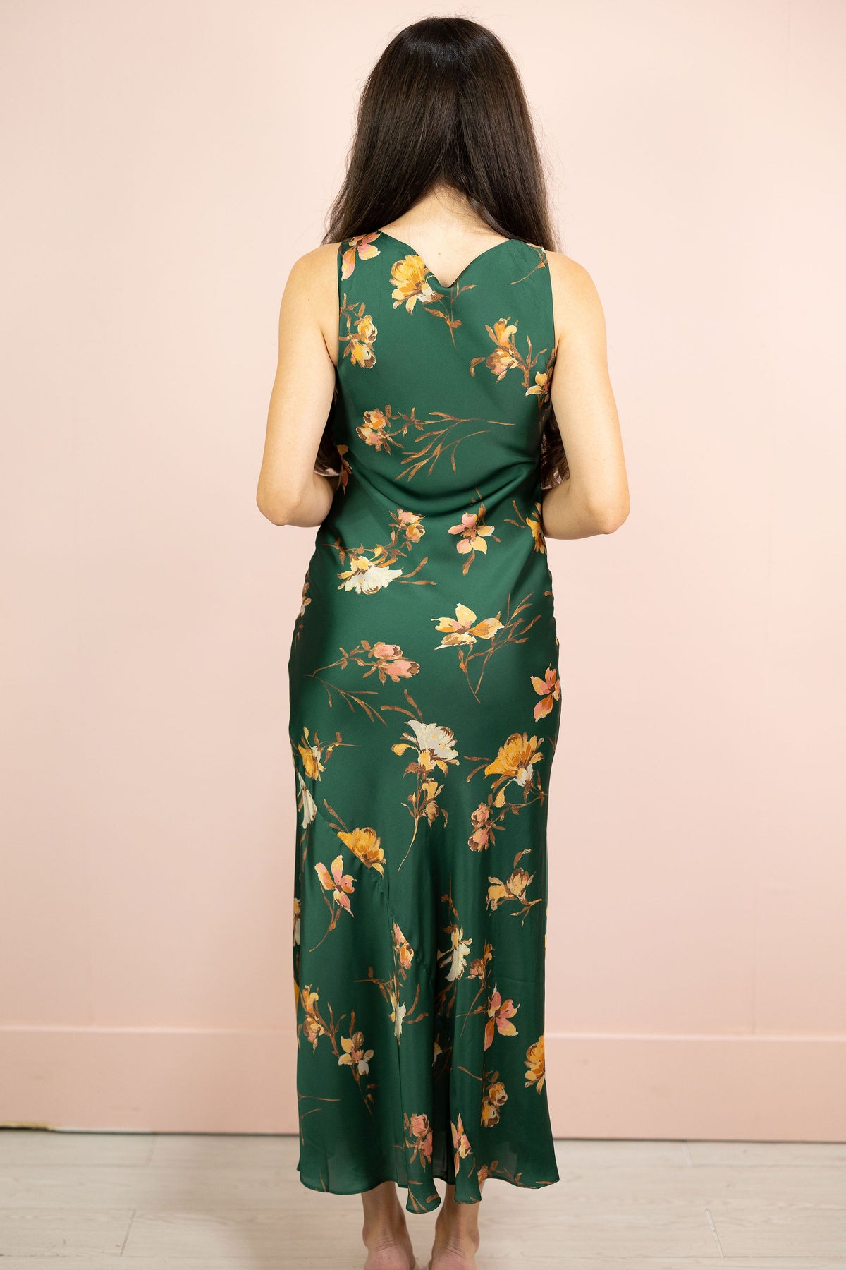 Kenzie Floral Satin Maxi Dress