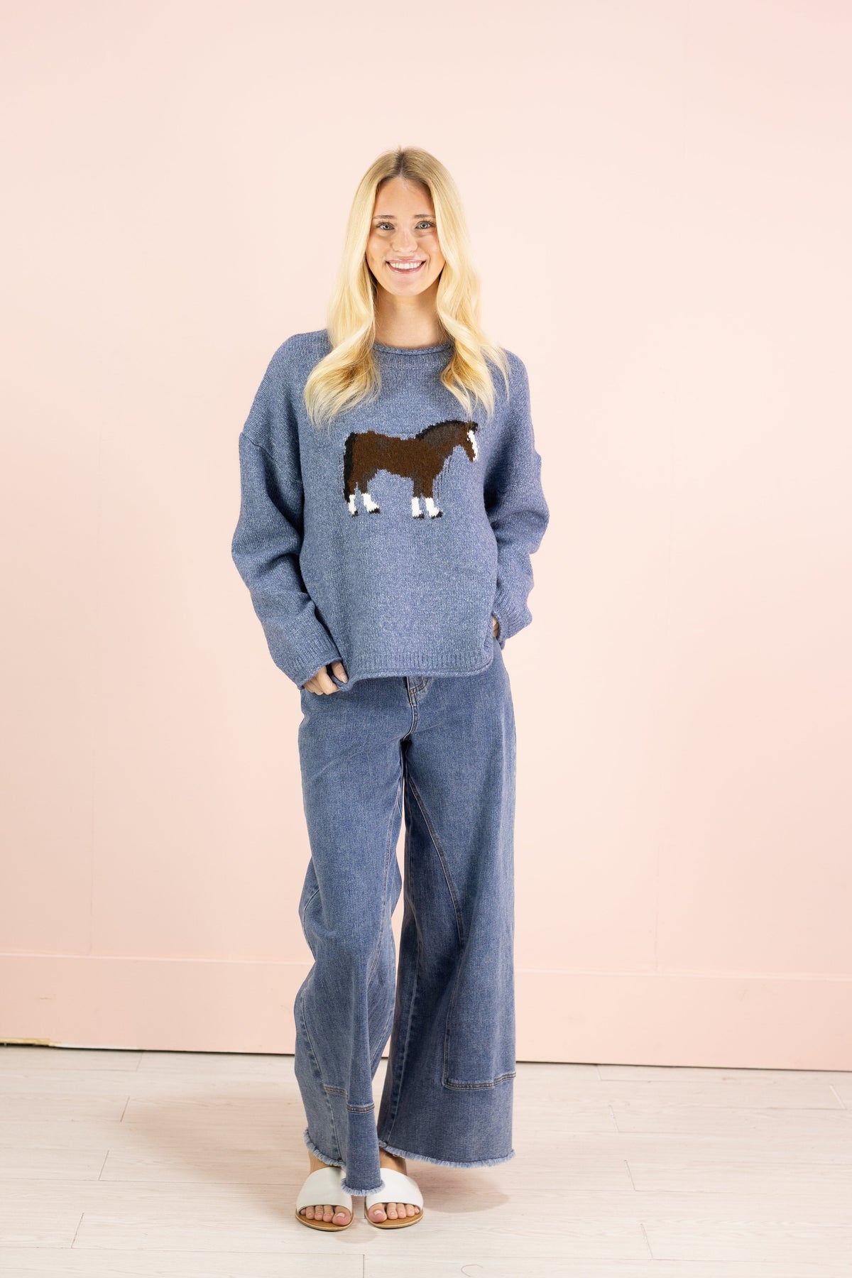 Horse Intarsia Sweater