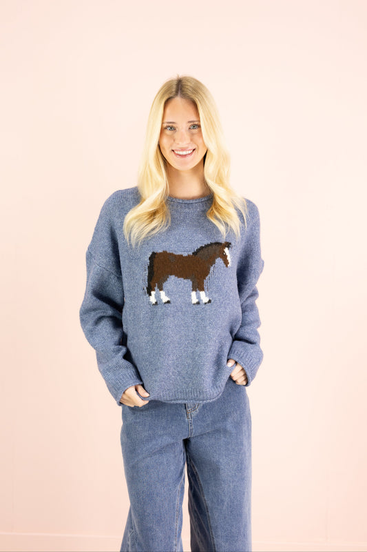 Horse Intarsia Sweater
