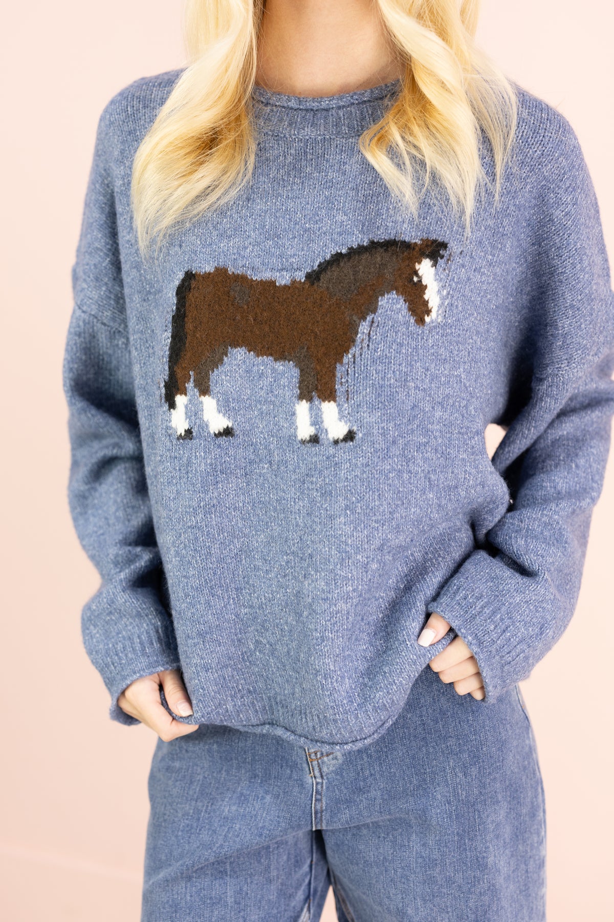 Horse Intarsia Sweater
