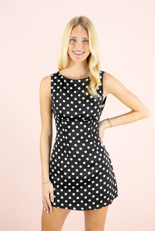 Polka Dot Tie Back Dress