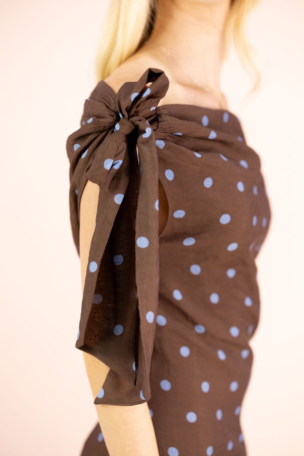 Topaz Asymmetrical Dot Dress