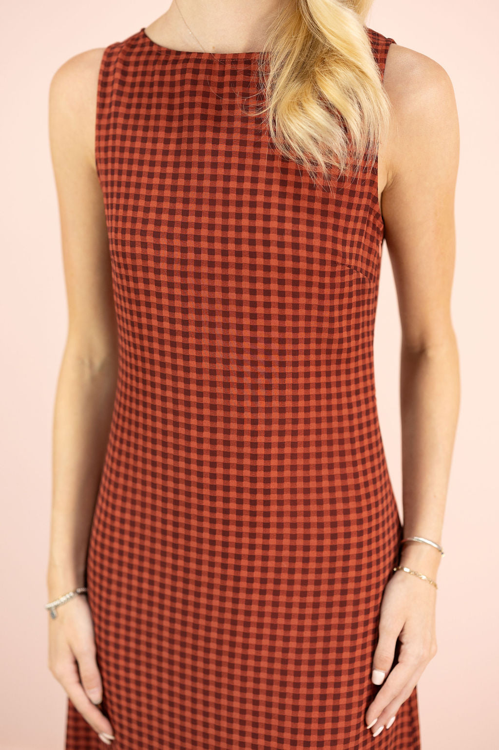 Gingham Frill Maxi Dress