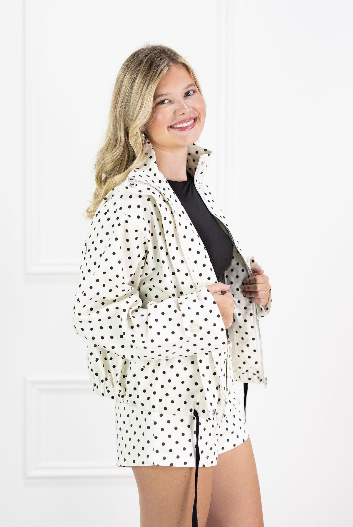 Cream Polka Dot Jacket
