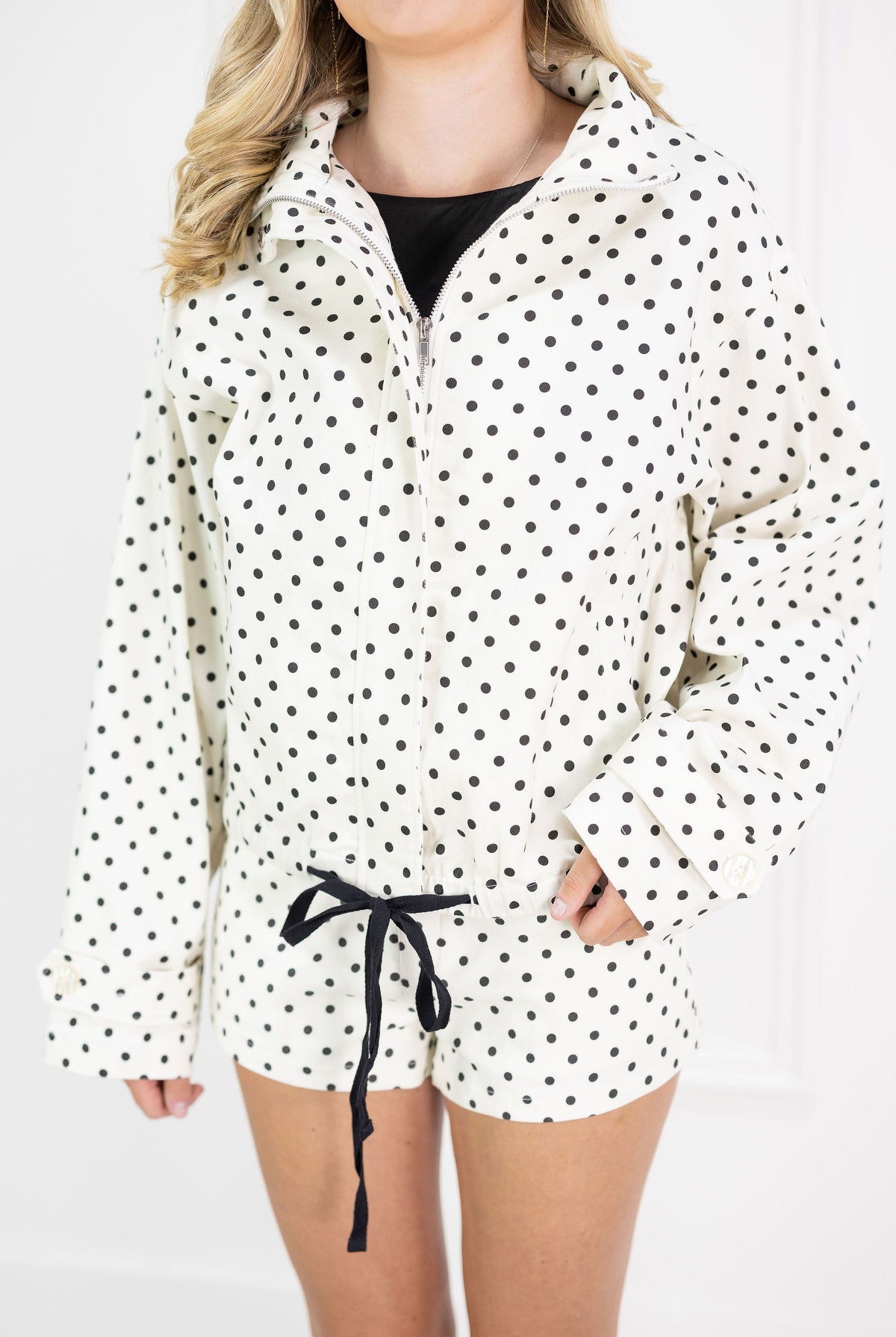 Cream Polka Dot Jacket