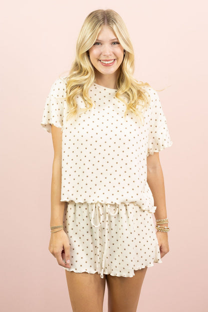 Polka Dot Lounge Knit Set of 2