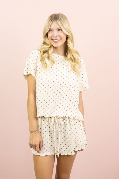 Polka Dot Lounge Knit Set of 2