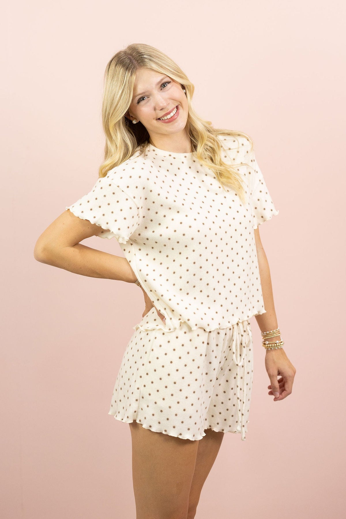Polka Dot Lounge Knit Set of 2