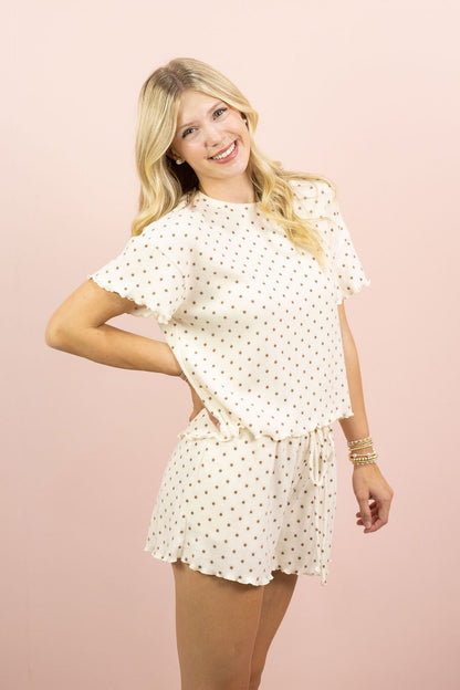 Polka Dot Lounge Knit Set of 2
