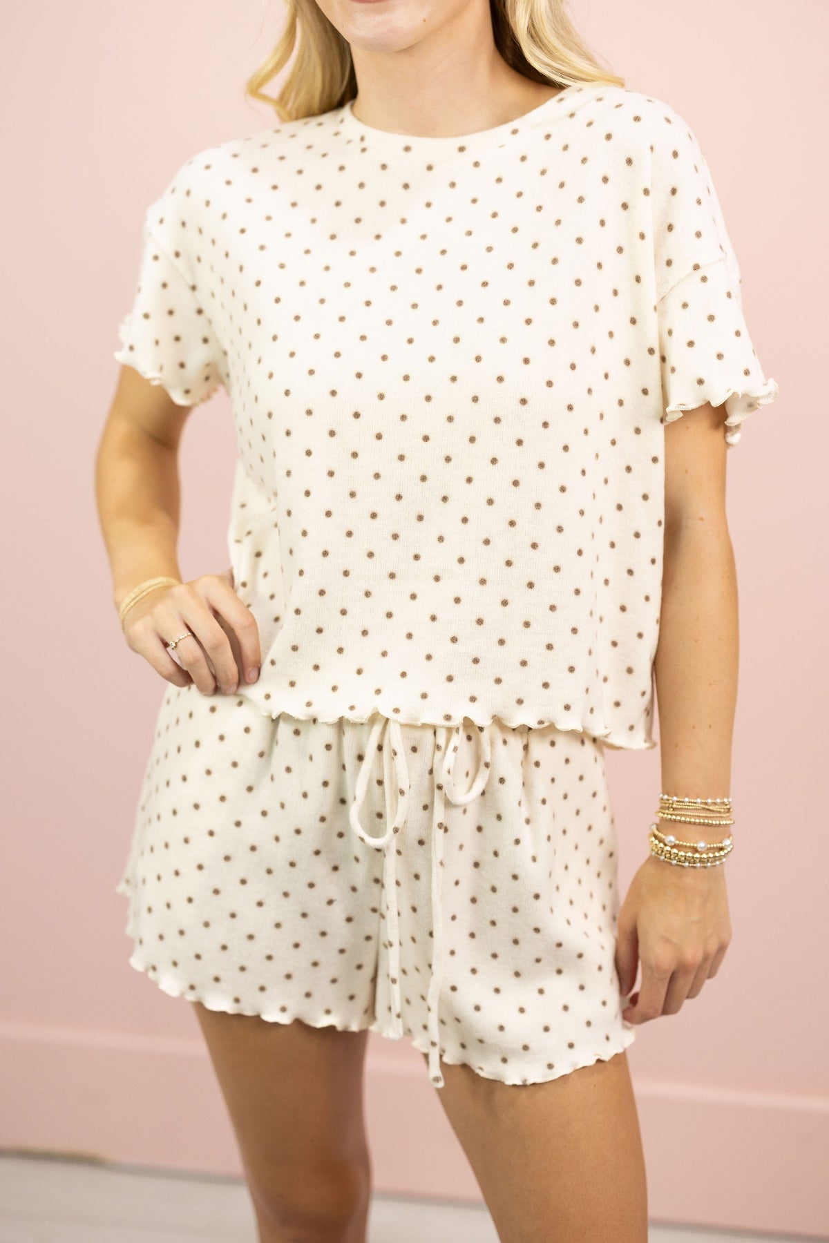 Polka Dot Lounge Knit Set of 2