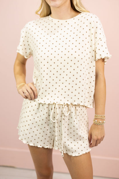 Polka Dot Lounge Knit Set of 2