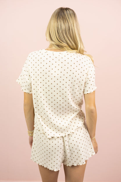 Polka Dot Lounge Knit Set of 2