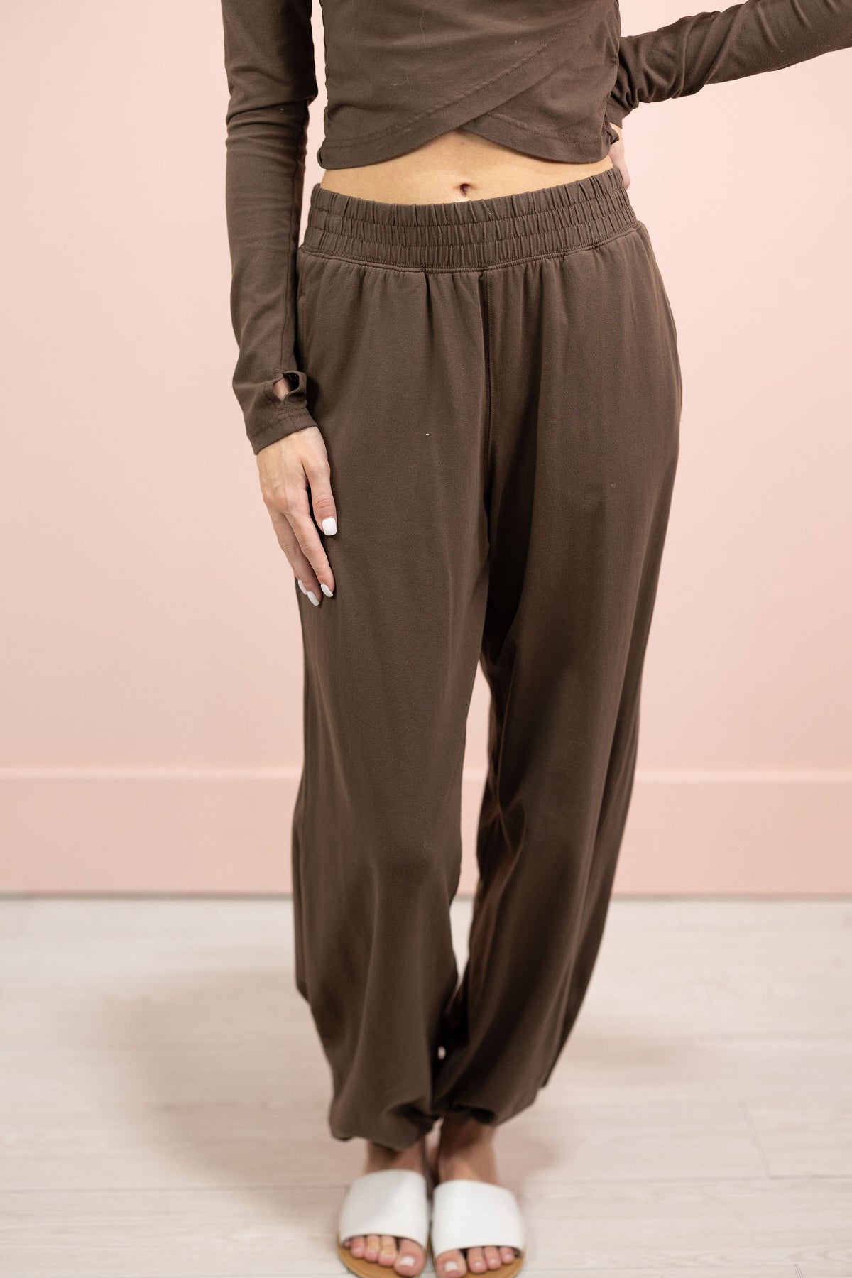 Crossover Long Sleeve Set of 2 Brown