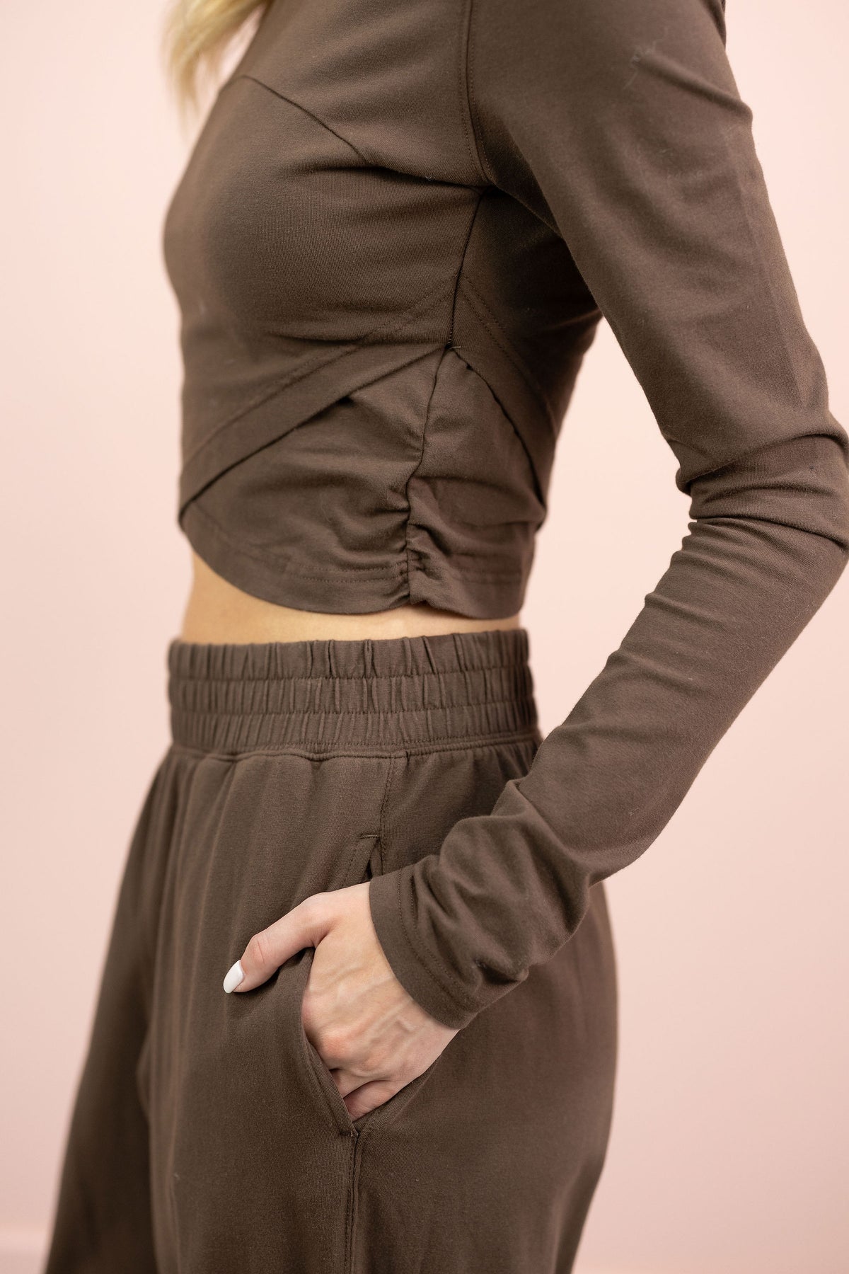 Crossover Long Sleeve Set of 2 Brown