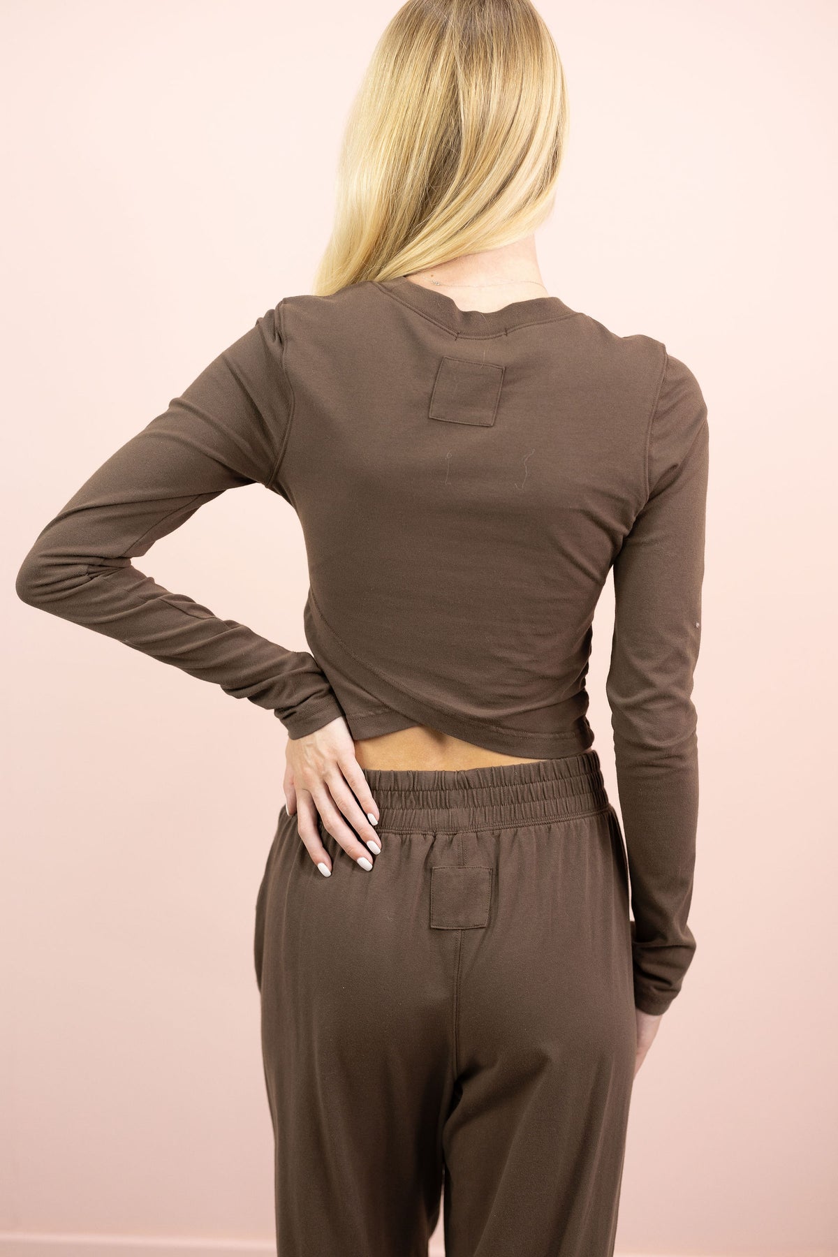 Crossover Long Sleeve Set of 2 Brown