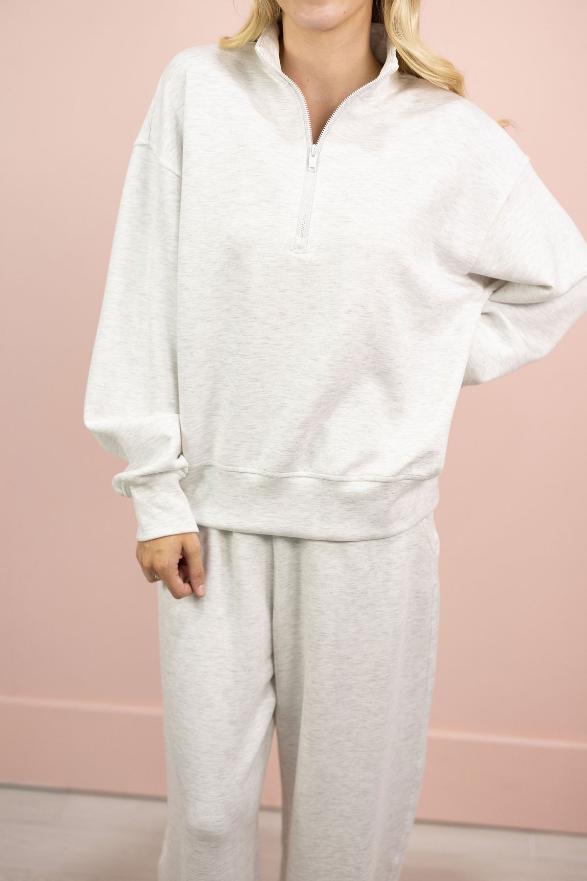Modal Scuba Quarter Zip Grey