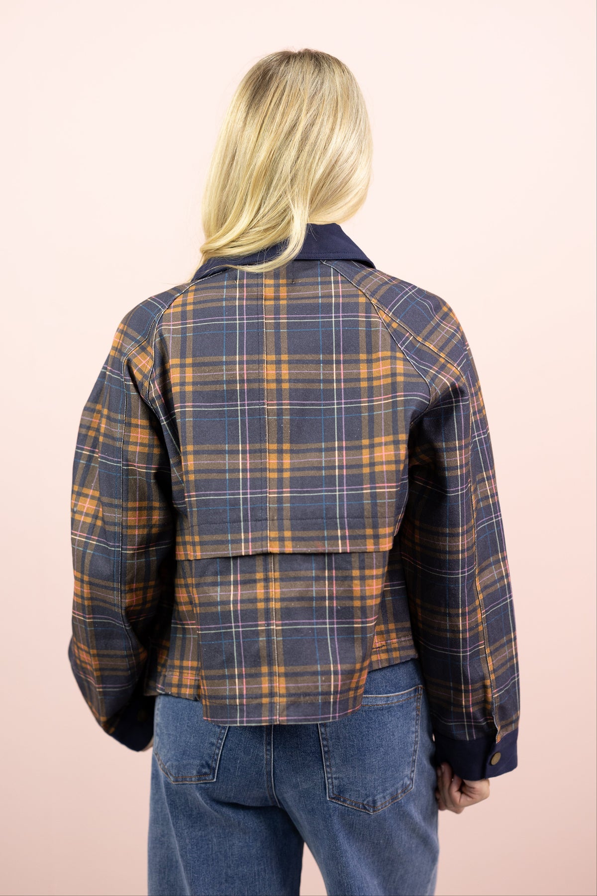 Plaid Printed Barn Jacket