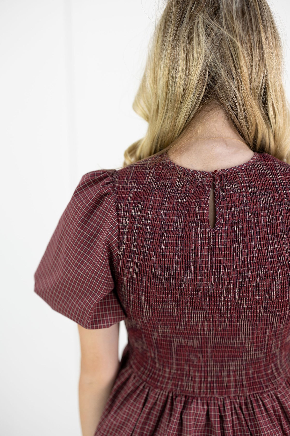 Maggie Plaid Babydoll Blouse