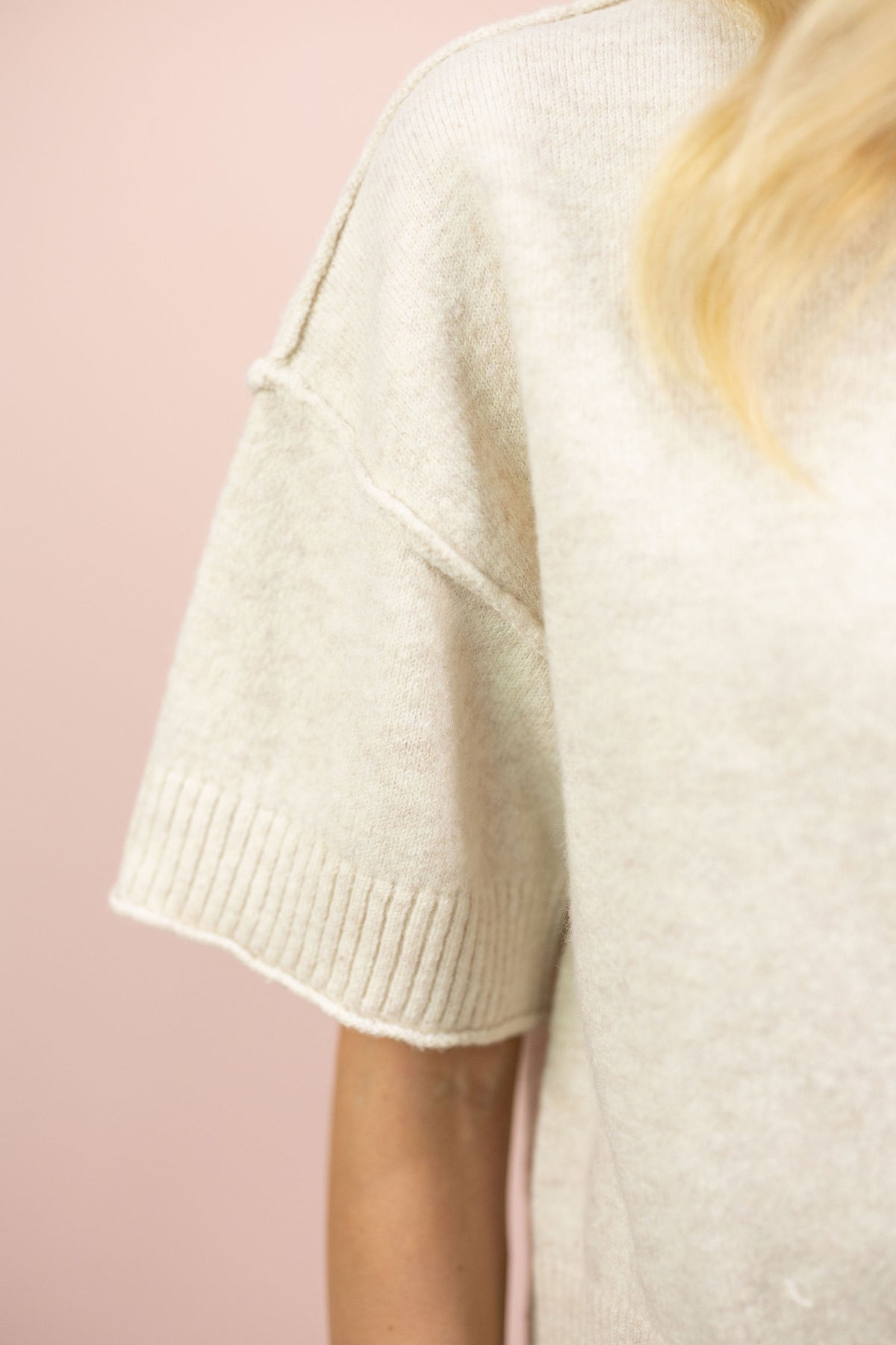Mock Neck Sweater Top Oat