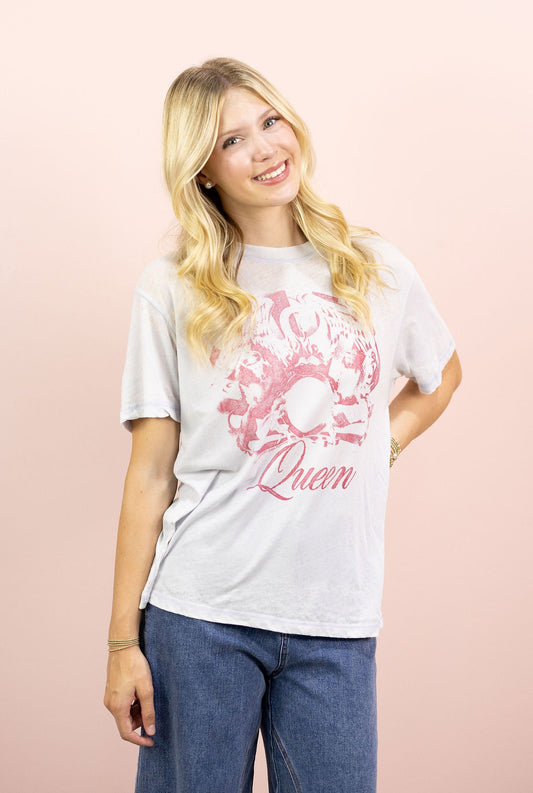 Queen Best Friend Burnout Tee
