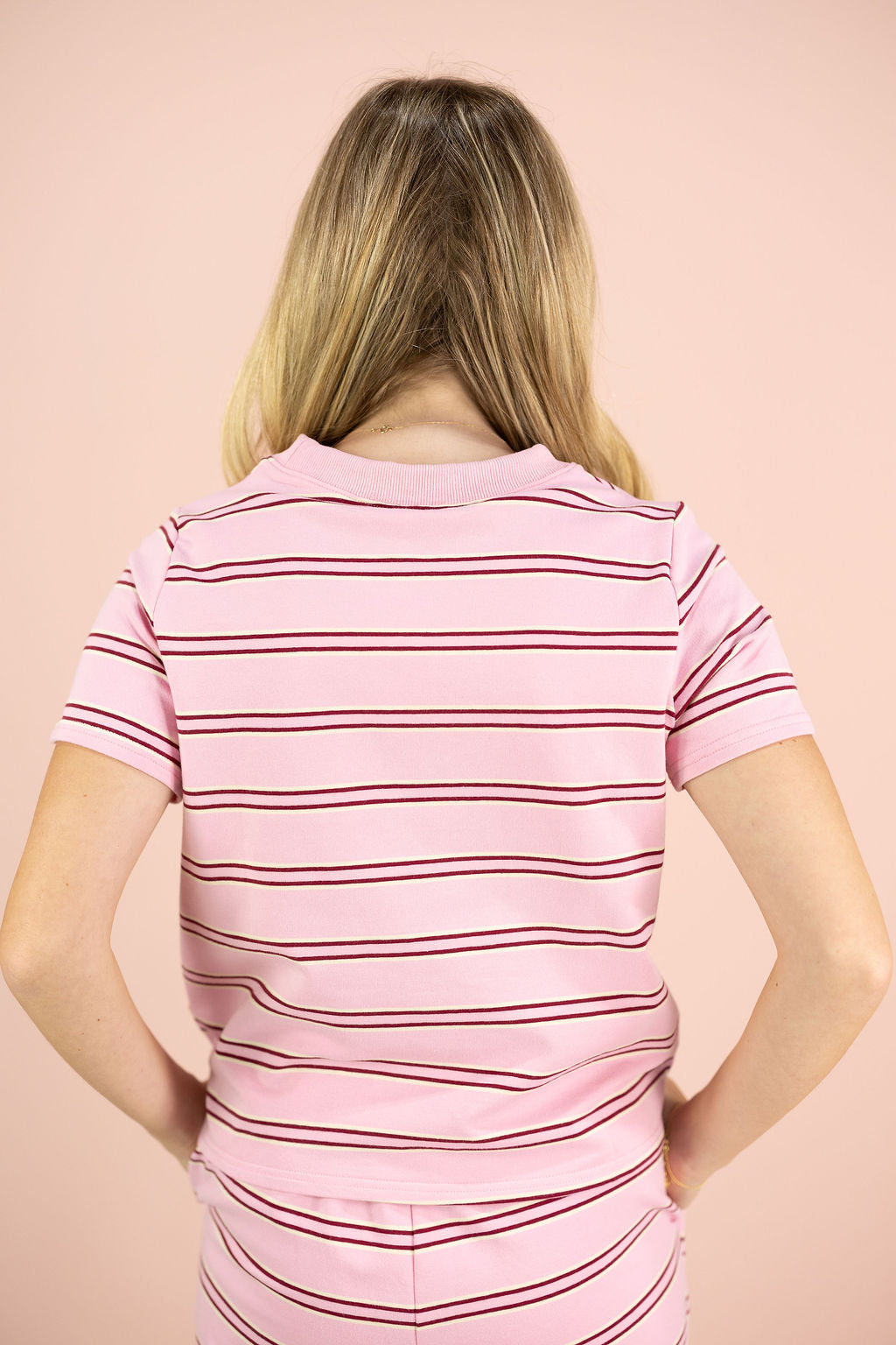 Pink Multi Stripe Lounge Tee