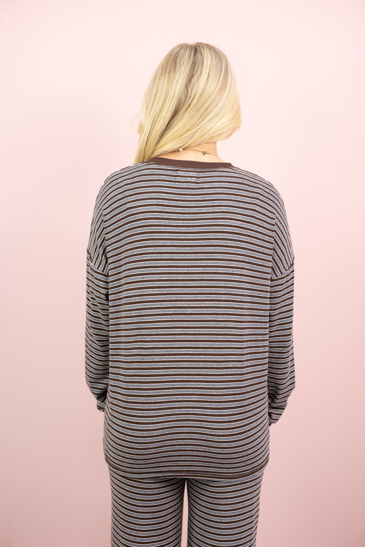 Langston Stripe Pants Brown/Grey