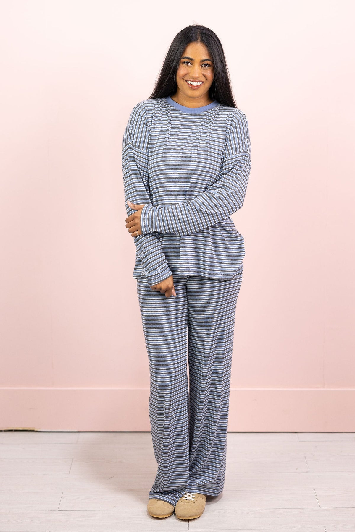 Langston Stripe Pants Blue/Grey