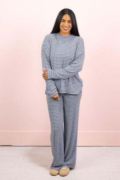 Langston Stripe Pants Blue/Grey