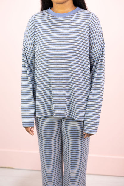 Langston Stripe Pants Blue/Grey