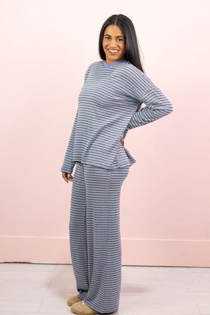 Langston Stripe Pants Blue/Grey
