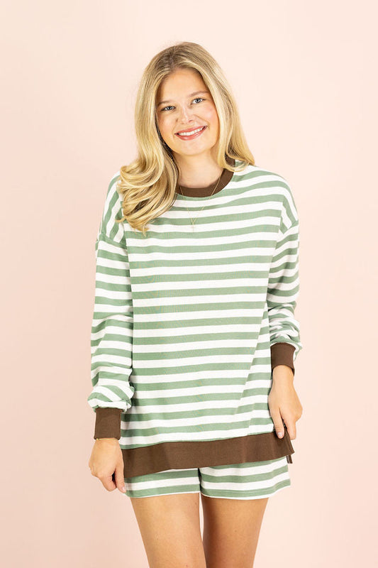 Averil Striped Lounge Set of 2 Sage
