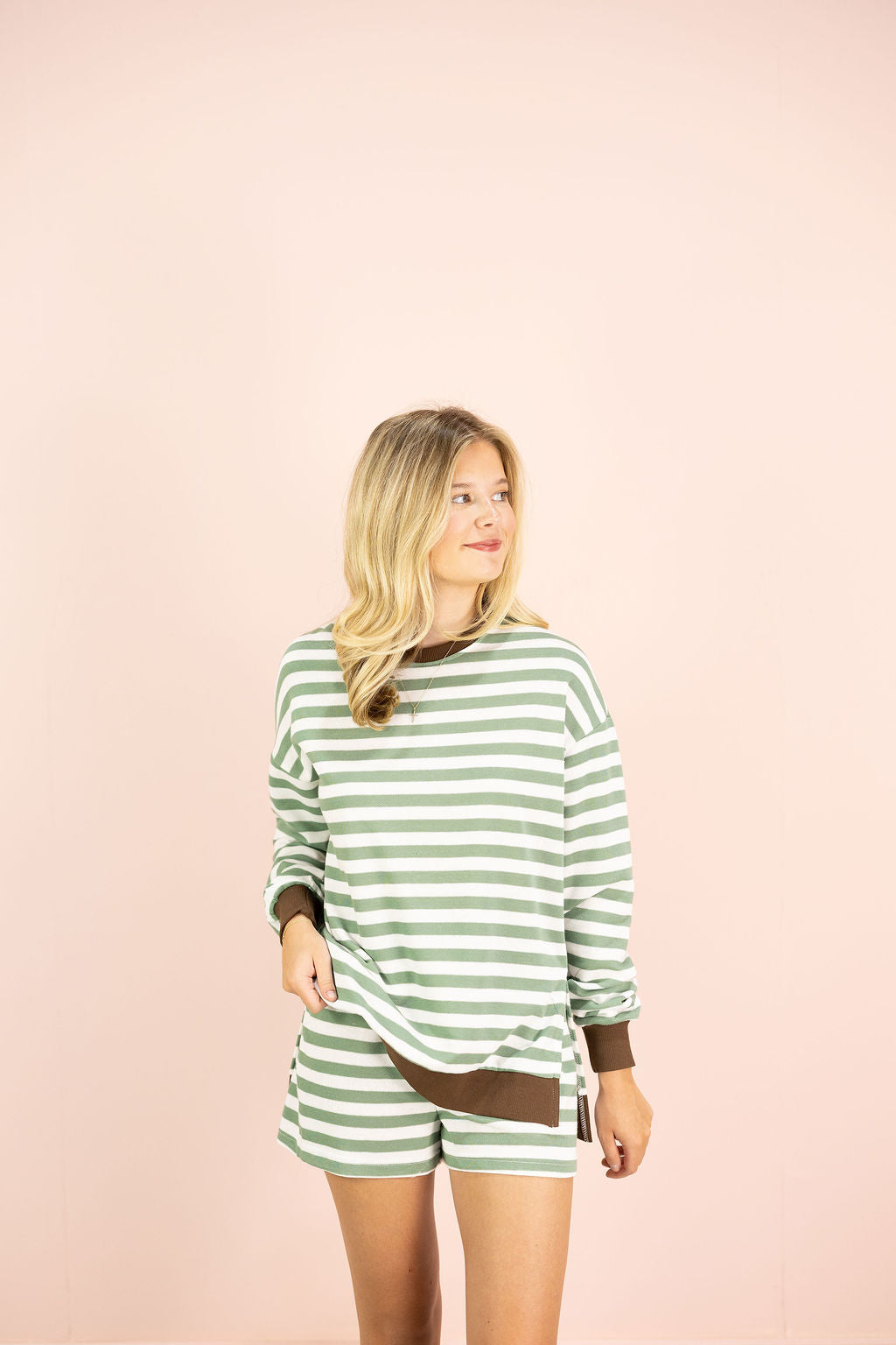 Averil Striped Lounge Set of 2 Sage
