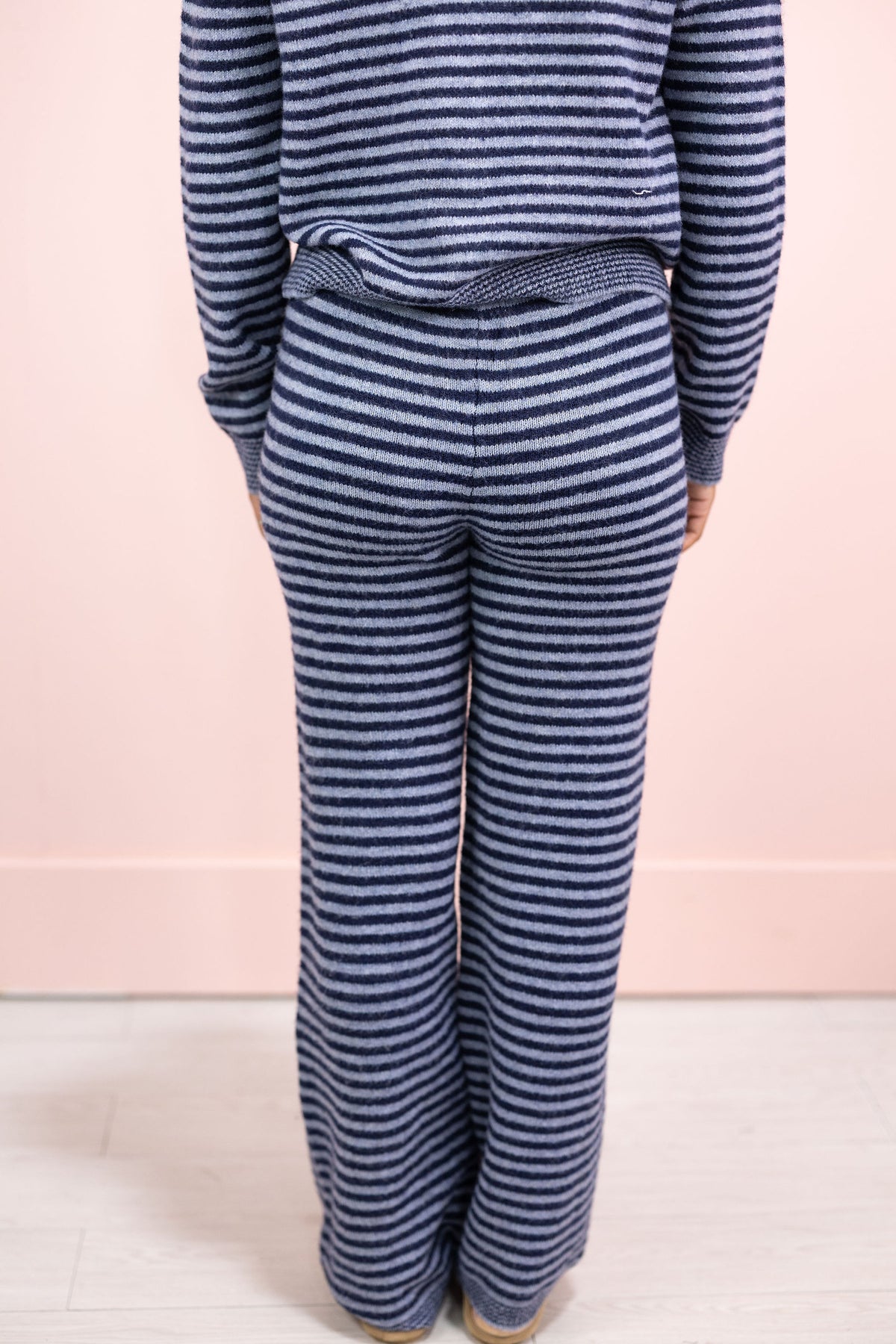 Navy Stripe Sweater Set w/ Tie of 2