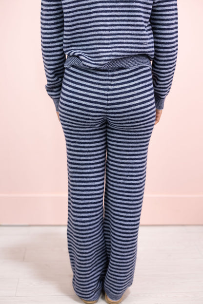 Navy Stripe Sweater Set w/ Tie of 2