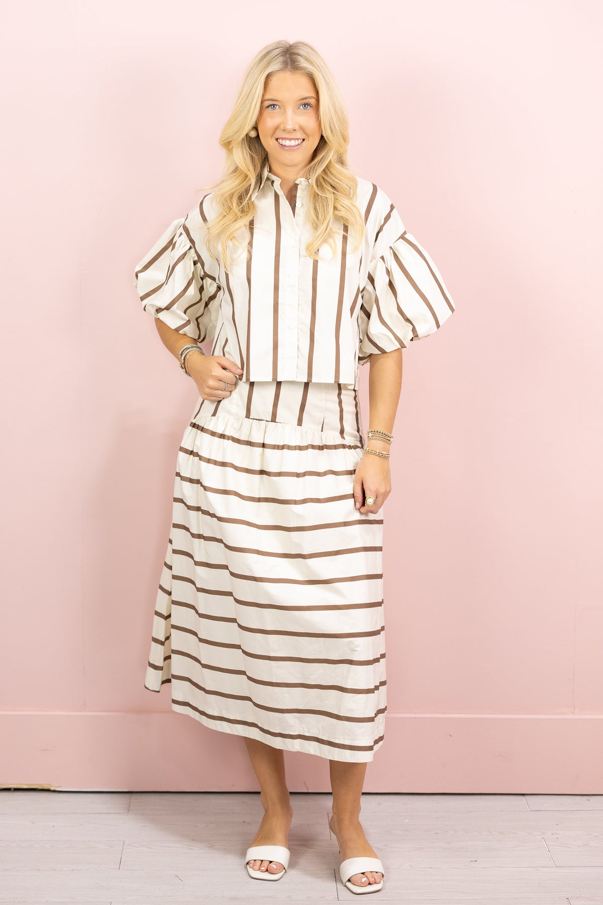 Sophia Stripe Maxi Skirt