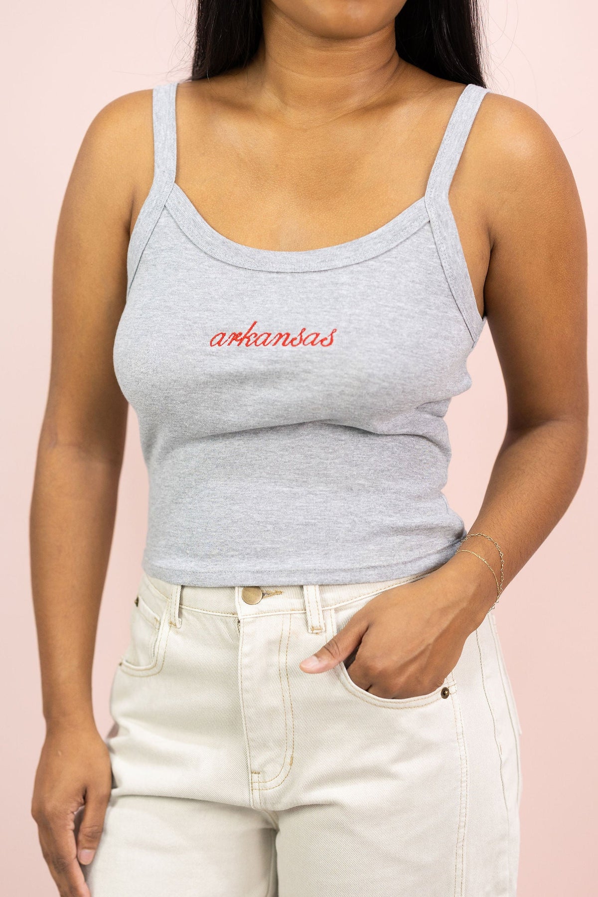 Arkansas Embroidered Tank Top