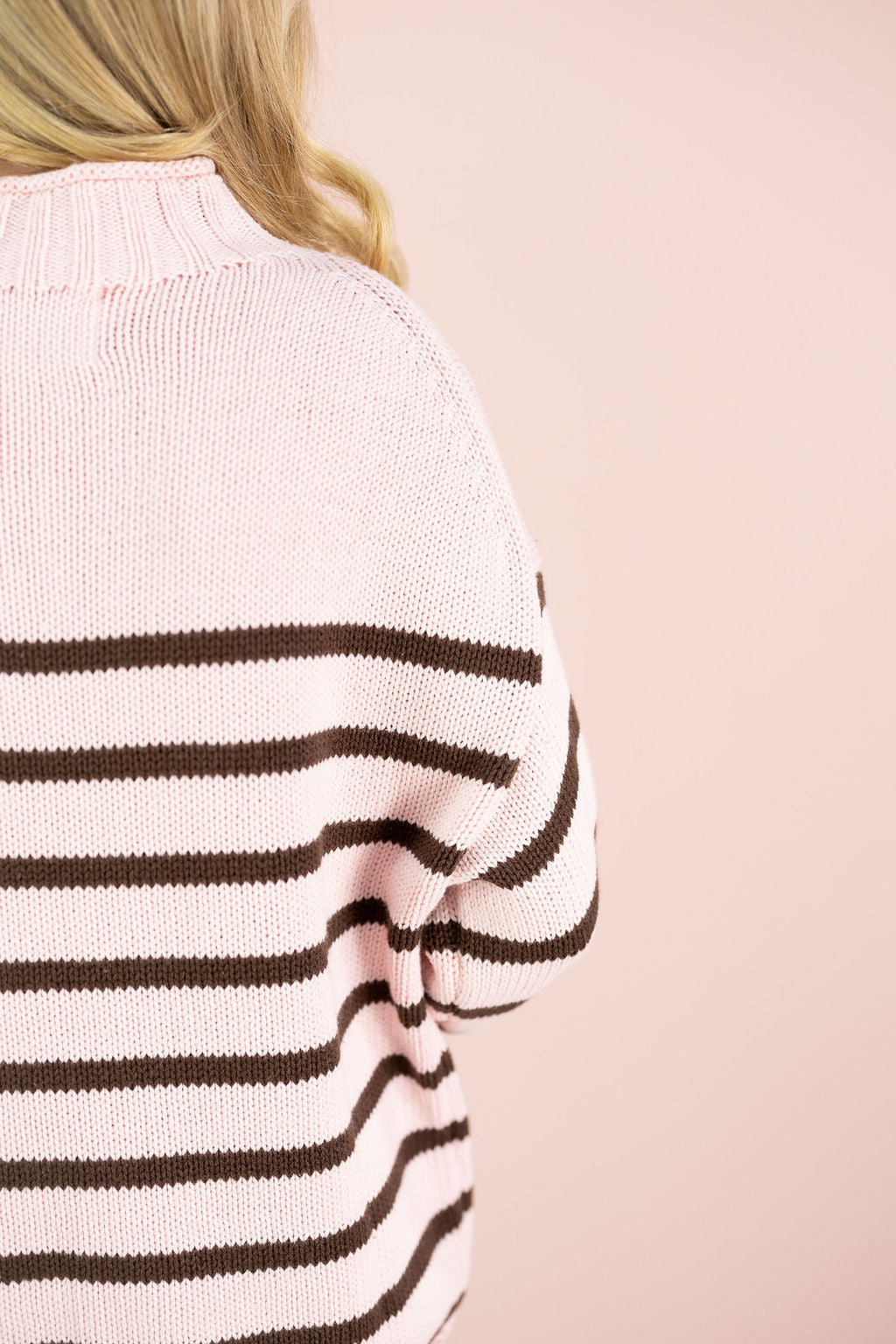 Skylar Stripe Pullover Sweater Pink