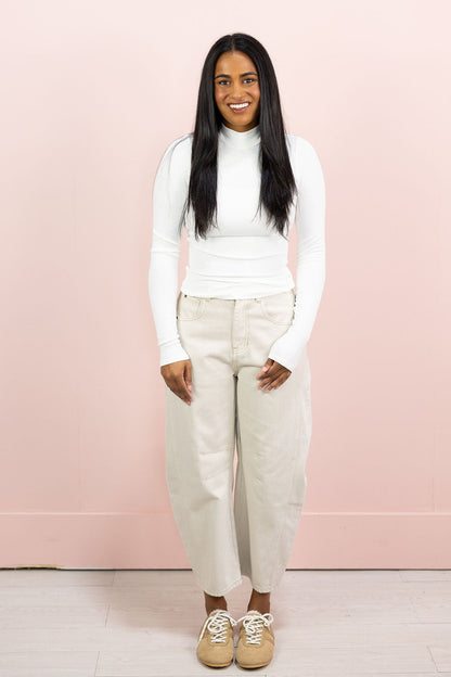 Ronan Knit L/S Top Ivory