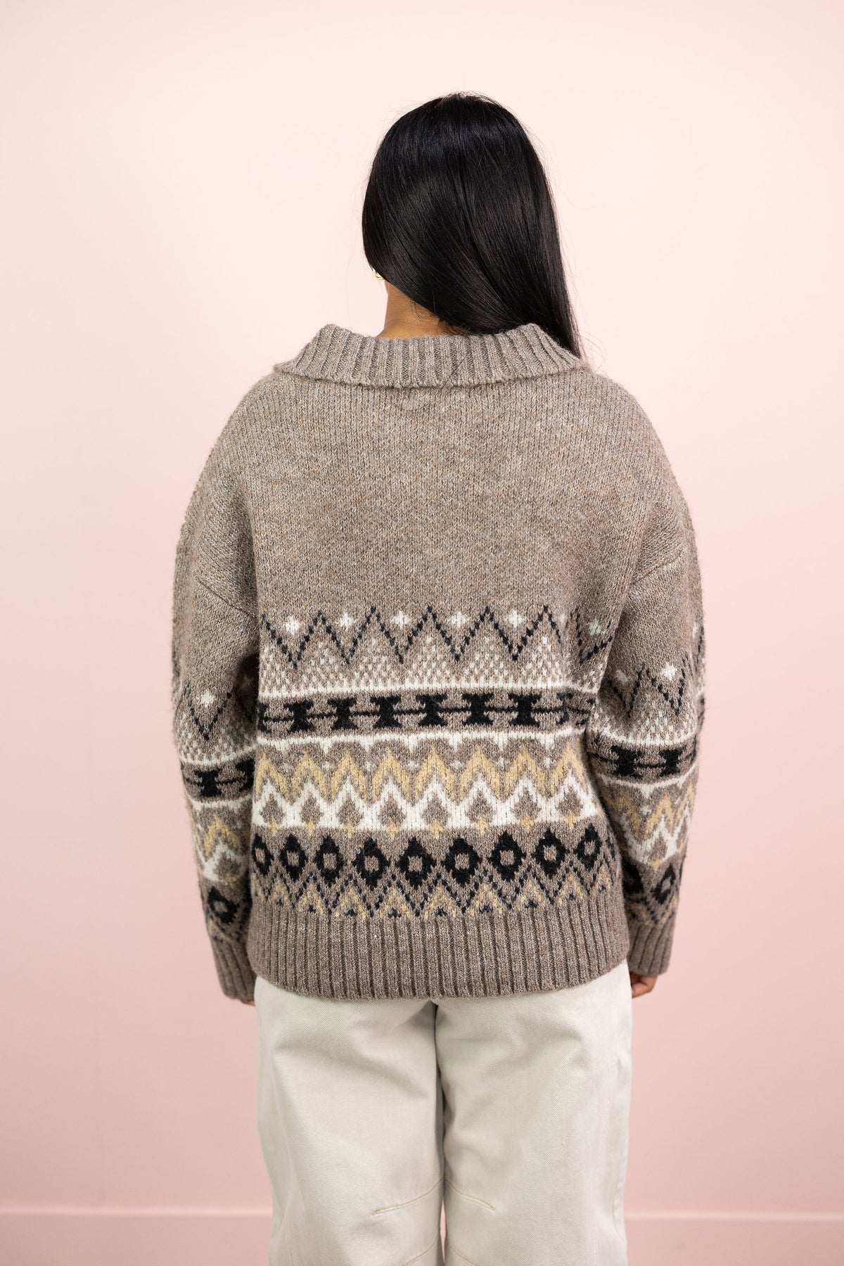 Lana Mocha Zip UP Sweater