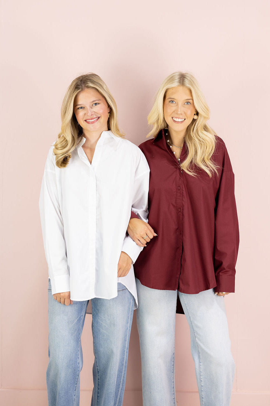 Oversized Shirt Burgundy