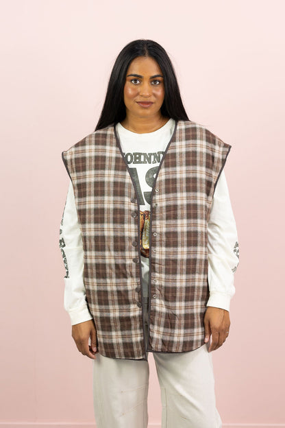 Reversible Plaid Vest