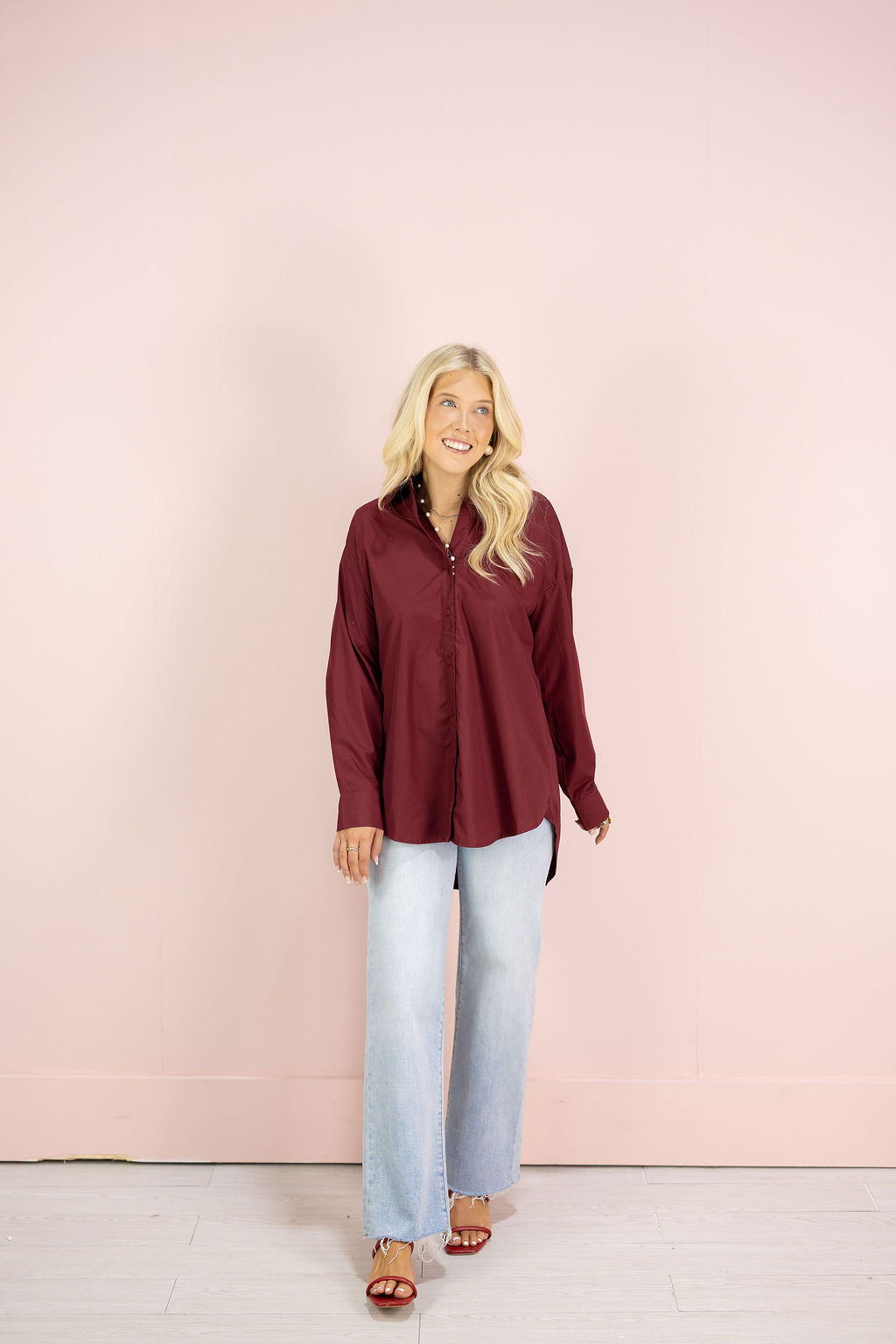 Oversized Shirt Burgundy