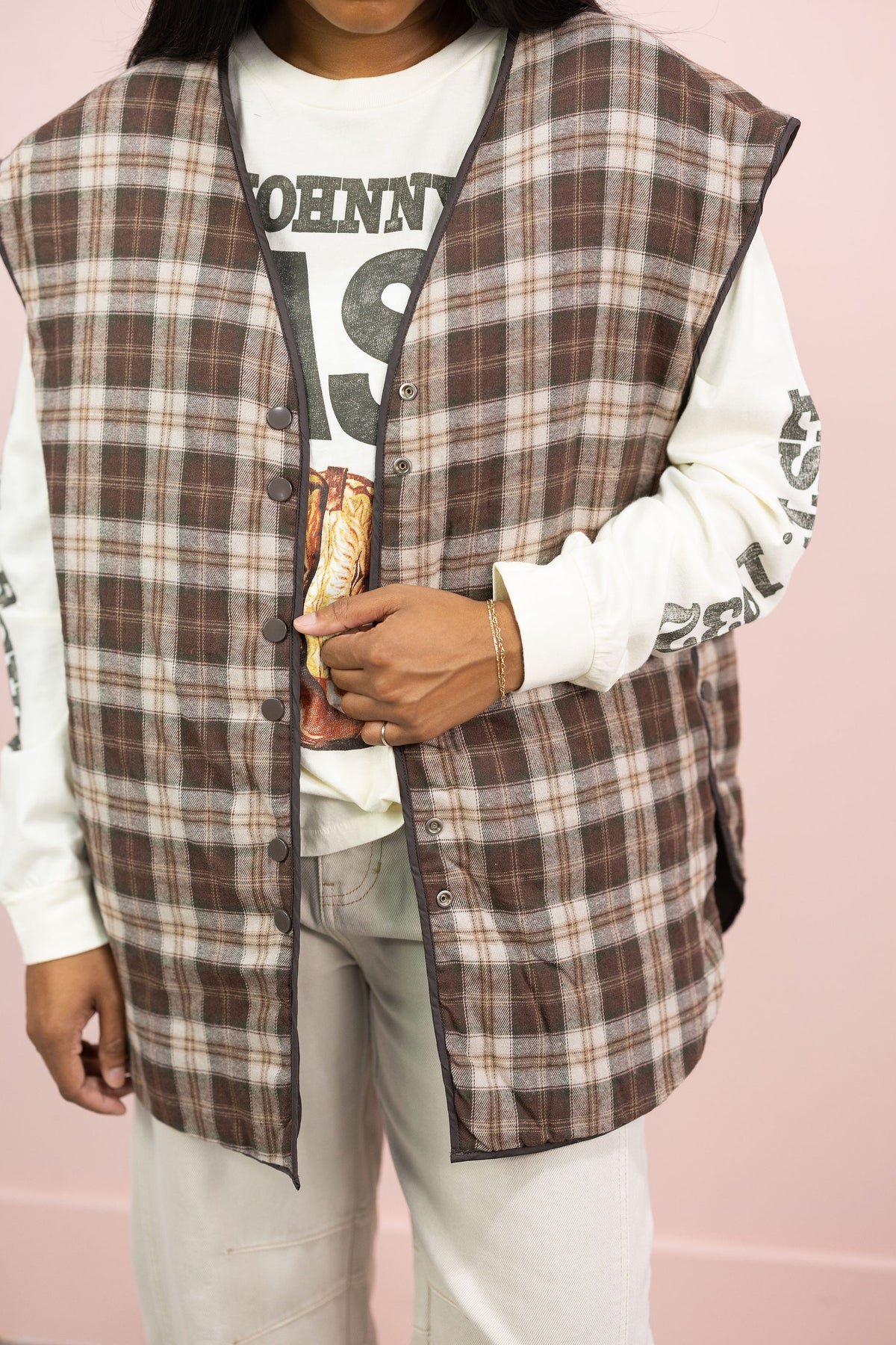 Reversible Plaid Vest