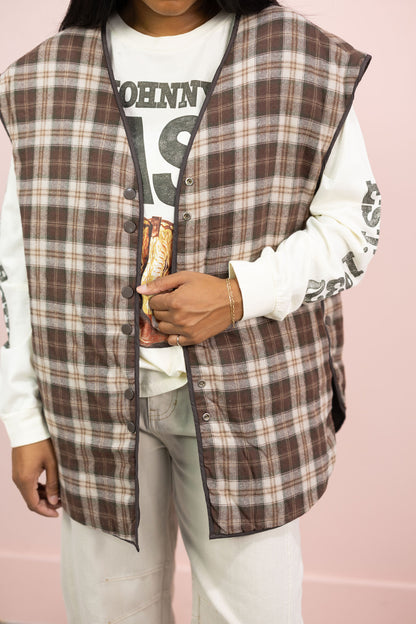 Reversible Plaid Vest