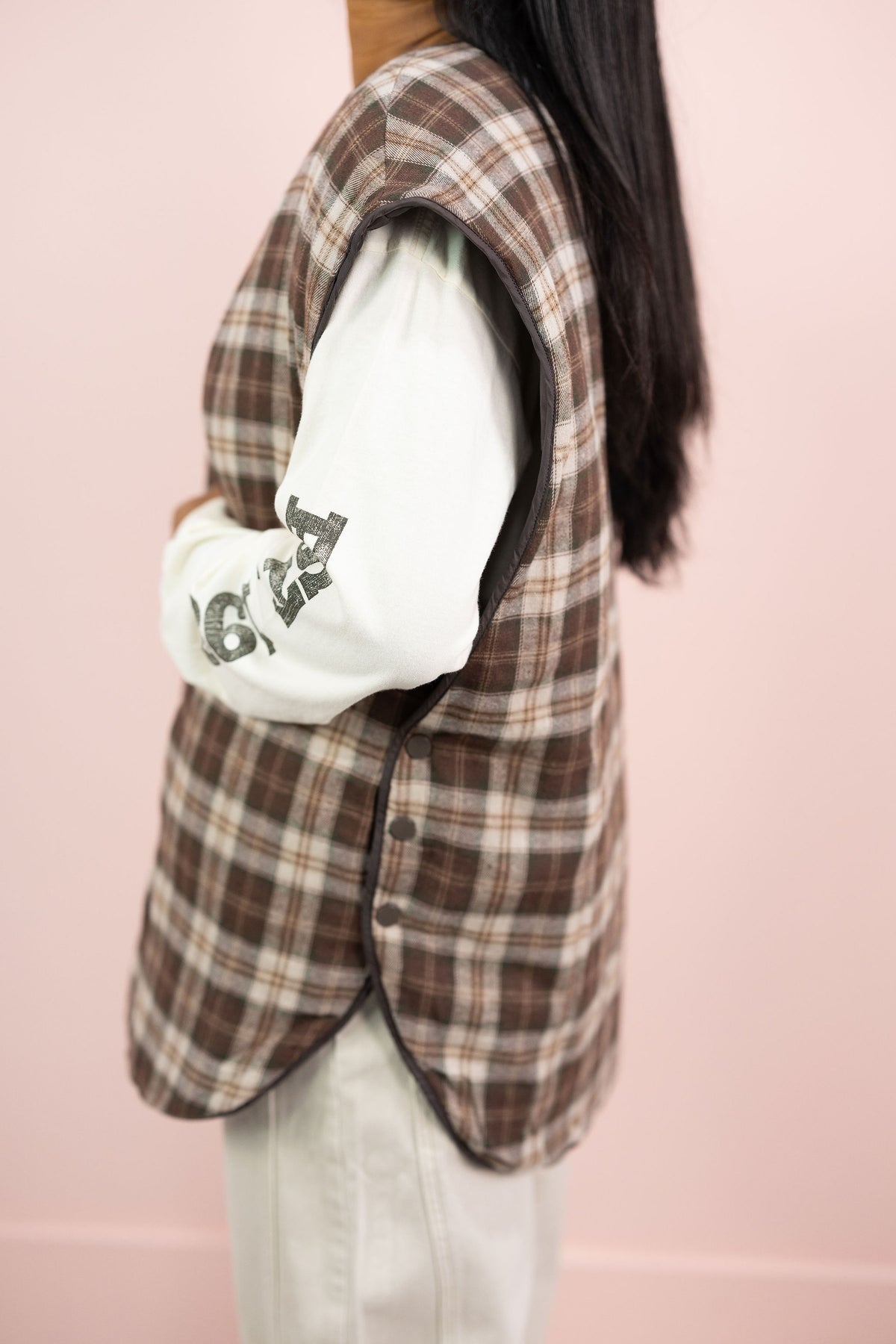 Reversible Plaid Vest