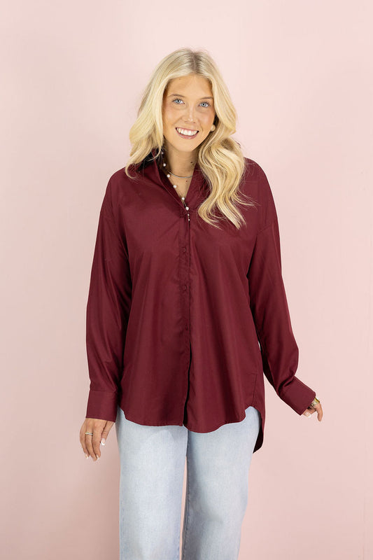 Oversized Shirt Burgundy