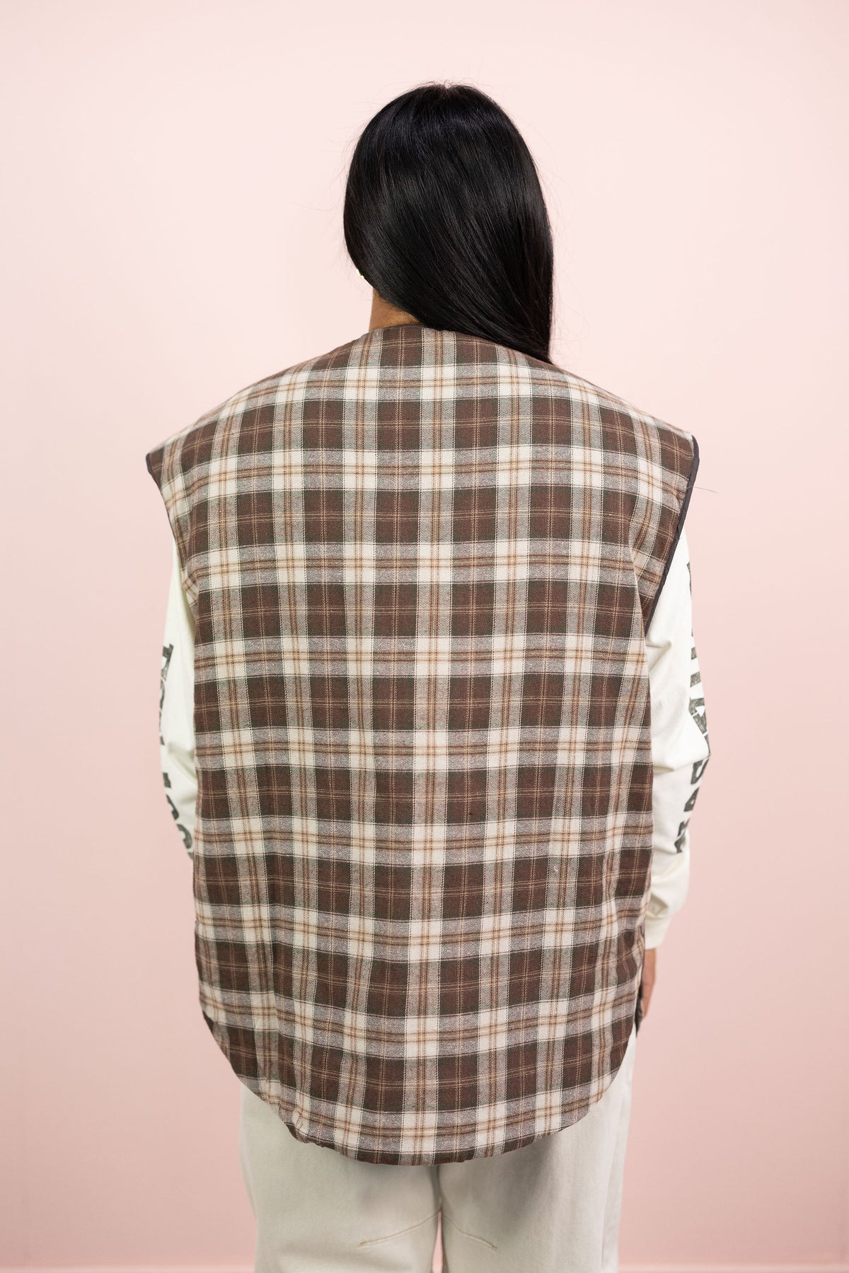 Reversible Plaid Vest