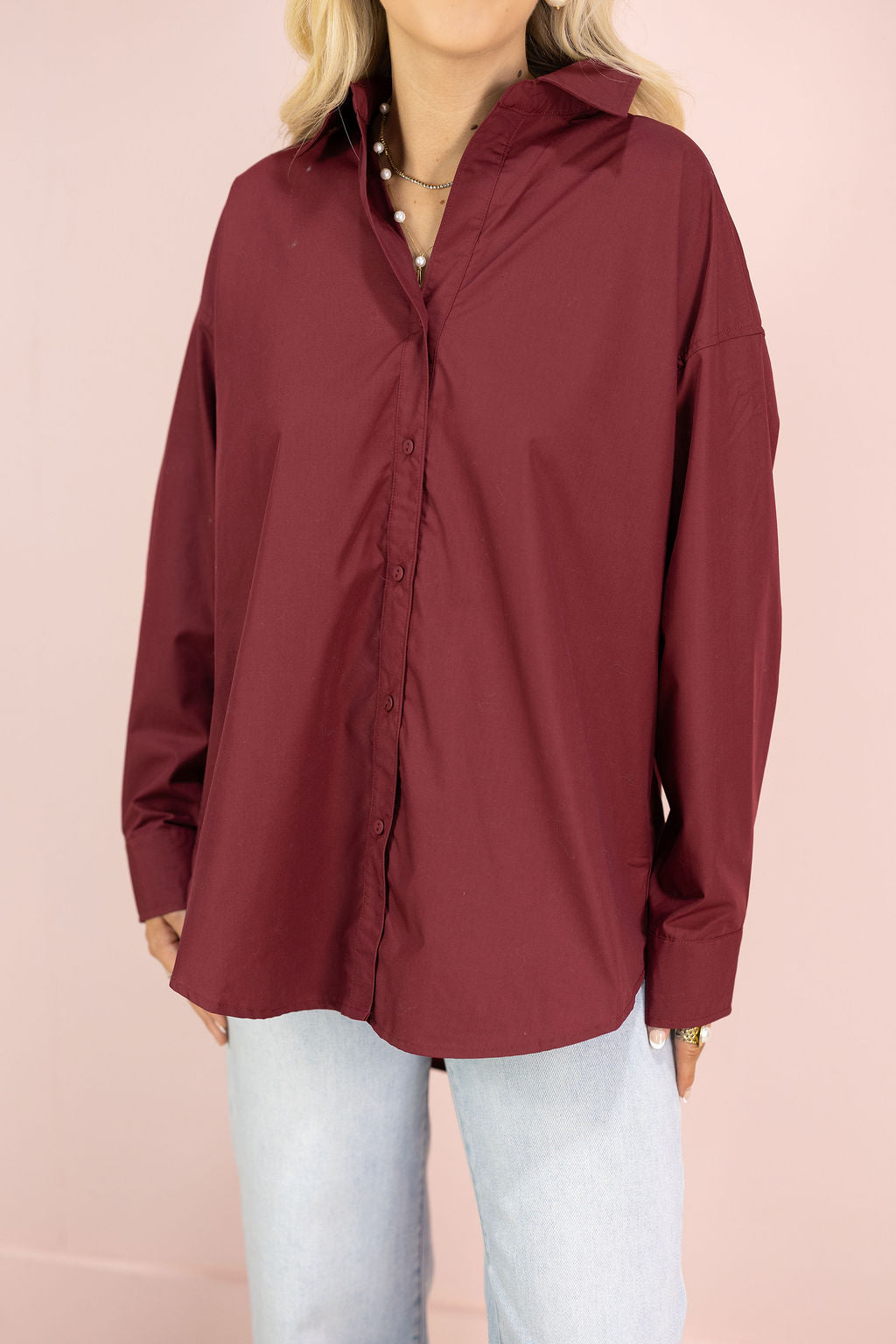 Oversized Shirt Burgundy