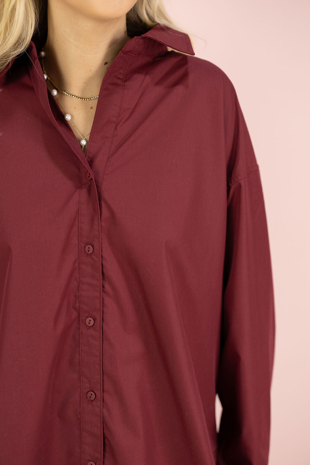 Oversized Shirt Burgundy